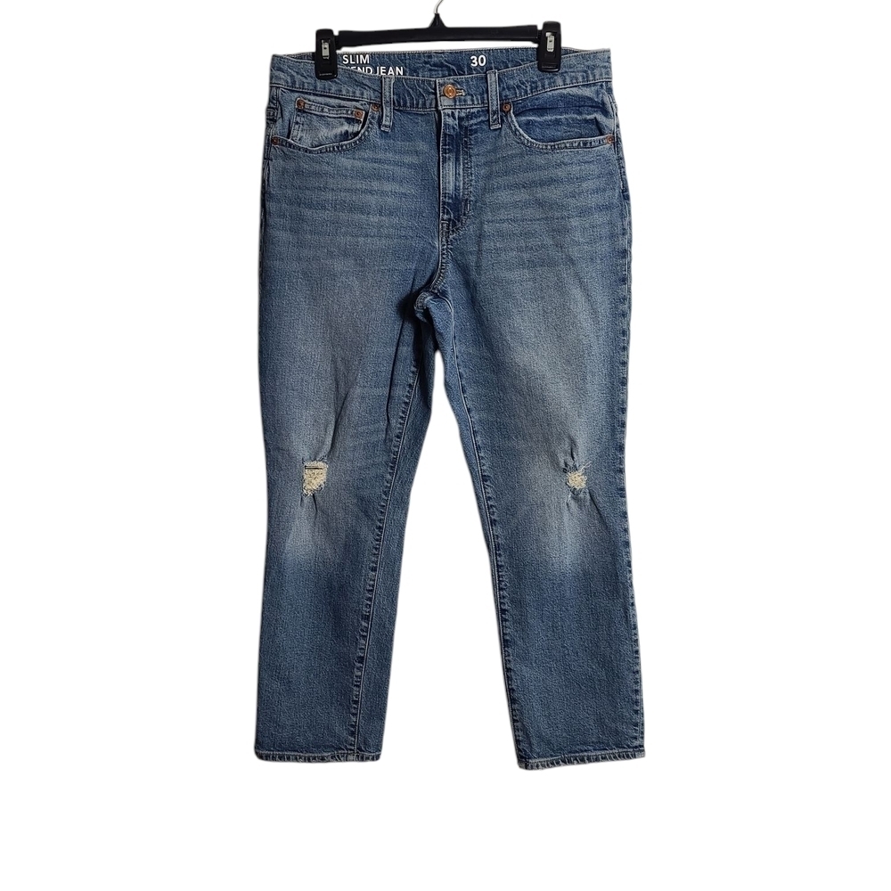 J. CREW Slim Girlfriend Jean In Medium Wash Size 30